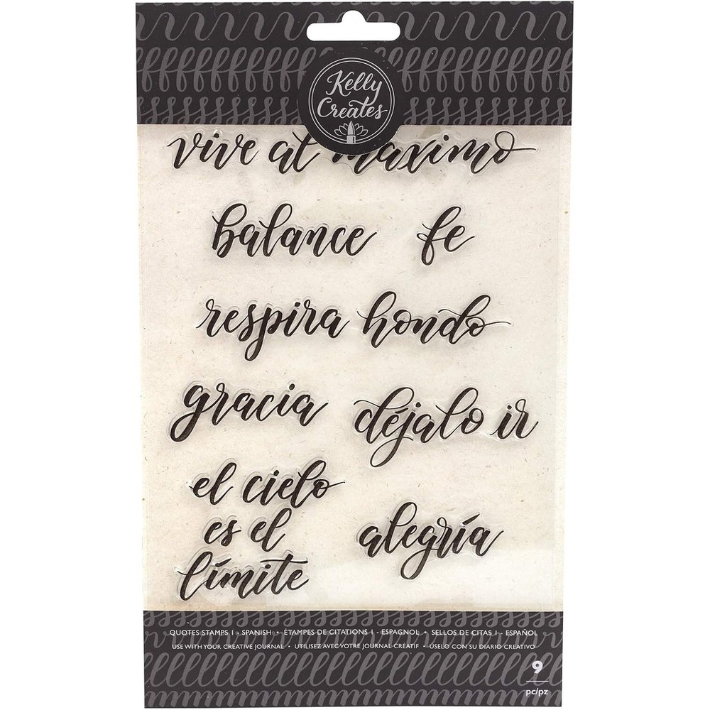 Kelly Creates Acrylic Stamps Unisex OS Clear NEW Spanish Quotes Traceable 352003